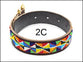 Masaai Leather Dog Collar - Kitenge