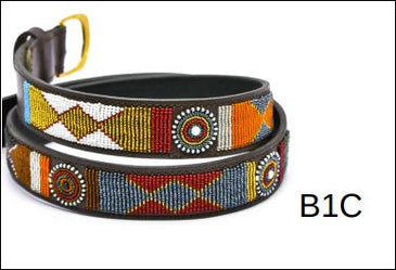 Maasai South African Beaded Belt "Triangles and Circles"