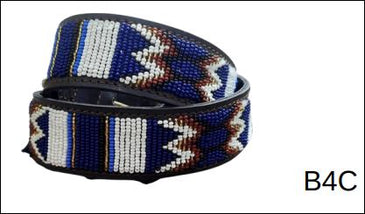 Maasai Leather Belt - Zig Zag