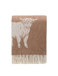 Highland Cow Brown Throw