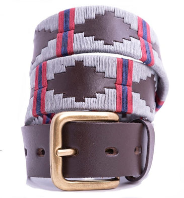 Pioneros Belt Grey Red Navy Stripe