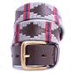 Pioneros Belt Grey Red Navy Stripe