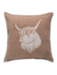 Highland Cow Brown Cushion