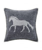 Dark Grey Horse Cushion