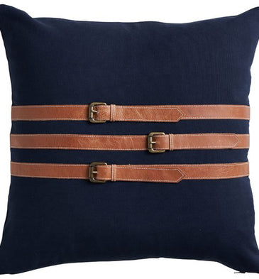 Leather Horse Straps Cushion 50 x 50
