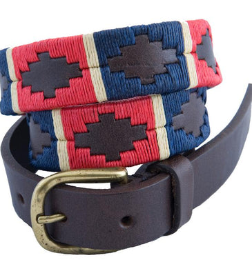 Pioneros Belt Narrow Navy, Red, White Stripe